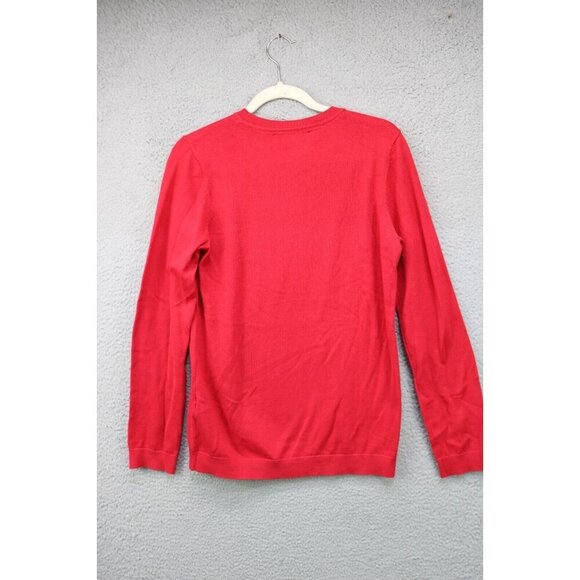 Tommy Hilfiger Women's Red Long Sleeve Sweater-Polar Bear-Size Medium-New w/Tags - Picture 7 of 8